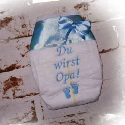 Windel bestickte Du wirst Opa!