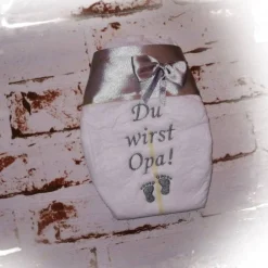 Windel bestickte Du wirst Opa!