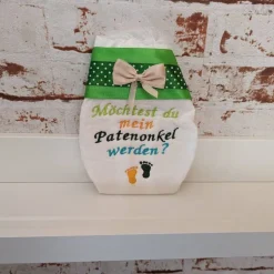 Windel bestickte zur Taufe