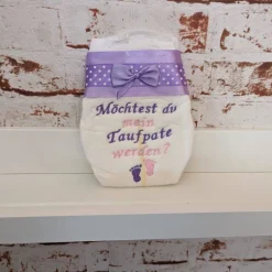 Windel bestickte zur Taufe