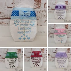 Windel bestickte zur Taufe