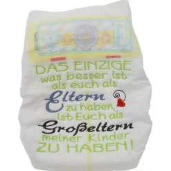 Windel Großeltern Bestickte Windel für Oma und Opa
