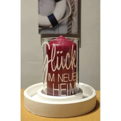 Windlicht aus Raysin mit Glaszylinder