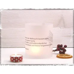 Windlicht Das Geheimnis der Weihnacht Sinn Spruch