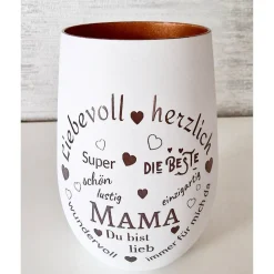 Windlicht graviert Mama – Persönliches Familien Geschenk & Erinnerungslicht