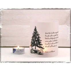 Windlicht Lichthülle mit Gedicht Sind die Lichter