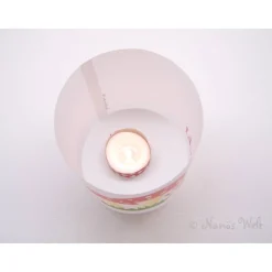 Windlicht Lichthülle mit Gedicht Schneeflöckchen