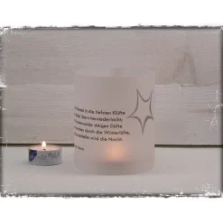 Windlicht mit Gedicht Theodor Storm "Vom Himmel"