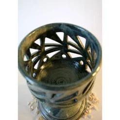 Windlichtpokal aus Keramik Lichtdekoration sehr schön als Tischdekoration für eine festliche Tafel