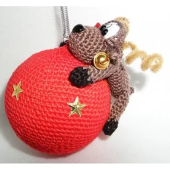 Winter Weihnachten Advent-Hängedeko-Maus oder Elch-Sprungfeder Wackelaugen