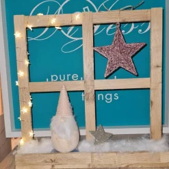 Winterfenster aus Klötzchen