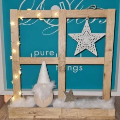 Winterfenster aus Klötzchen