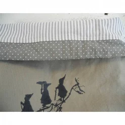 winterlicher Stoffbeutel bestickt mit 3 Zwergen