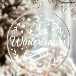 Wintertraum saisonaler Aufkleber Fensterbild für die Weihnachts- und Adventszeit