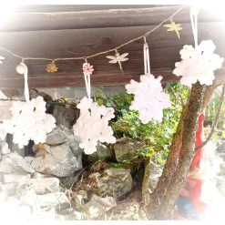 Winter/Weihnachtsdeko, Schneeflocken gehäkelt