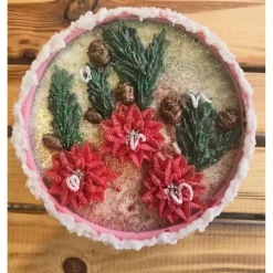 Winter/Weihnachtskerze - Weihnachtsstern - Handgegossen