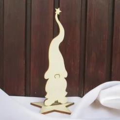 Winter-Wichtel Herbert mit Stand-Stern aus Holz