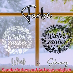 Winterzeit saisonaler Aufkleber Fensterbild für die Weihnachts- und Adventszeit