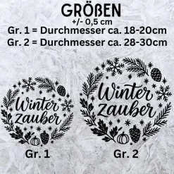 Winterzeit saisonaler Aufkleber Fensterbild für die Weihnachts- und Adventszeit