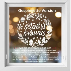 Winterzeit saisonaler Aufkleber Fensterbild für die Weihnachts- und Adventszeit