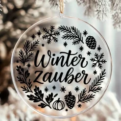 Winterzeit saisonaler Aufkleber Fensterbild für die Weihnachts- und Adventszeit