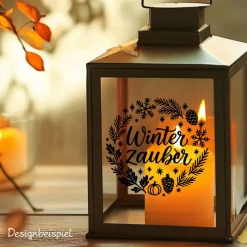 Winterzeit saisonaler Aufkleber Fensterbild für die Weihnachts- und Adventszeit