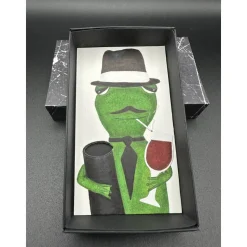 Witzige Geschenkverpackung für Essenseinladung oder Gutschein – Mafiosi-Frosch