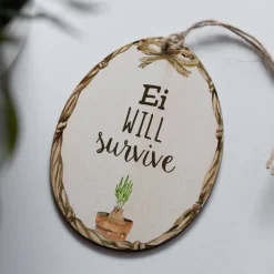 Witziges Osteranhänger Set aus Holz / Holzeier mit witzigen Sprüchen als Osterdeko, Geschenkanhänger oder Ostergeschenk