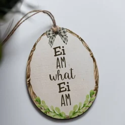 Witziges Osteranhänger Set aus Holz / Holzeier mit witzigen Sprüchen als Osterdeko, Geschenkanhänger oder Ostergeschenk