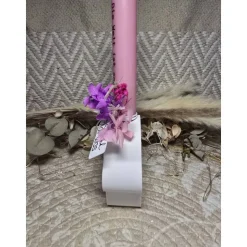 Wünsch dir was – Handgegossener Raysin Cupcake mit Stabkerze, Trockenblumen & Anhänger