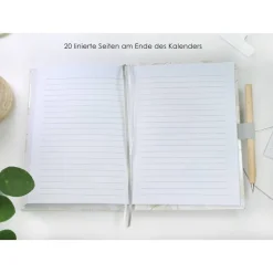 Wochenkalender & Terminplaner 2025 A5 Wochenübersicht / Tagesübersicht / Tagebuch personalisiert braun