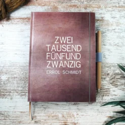 Wochenkalender & Terminplaner 2025 A5 Wochenübersicht / Tagesübersicht / Tagebuch personalisiert braun