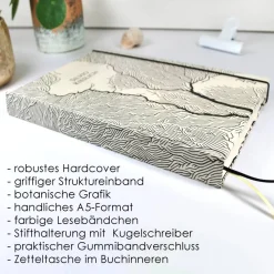 Wochenkalender & Terminplaner 2025 A5 mit vielen Extras personalisiert mit verzweigten Strukturen eines Baumes