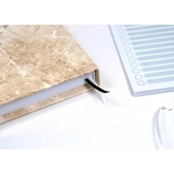 Wochenkalender & Terminplaner 2025 A5 Wochenübersicht / Tagesübersicht / Tagebuch personalisiert hellbraun