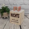 Würfel aus Holz für die die sich NICHTS wünschen Geldgeschenk zum Geburtstag mit Spruch Geschenk zum Geld verschenken