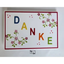 Wunderschöne  bunte  Danke Karte Handgefertigt mit Stampin'Up!