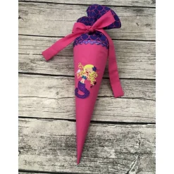 wunderschöne Geschwistertüte / Kindergartentüte Meerjungfrau Pink Lila