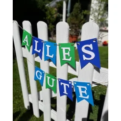 Wunderschöne Girlande Alles Gute in frischen Farben #Ruhestand #Abschied #Geburtstag #Rente #Reise #Umzug #NeuerJob #Kol