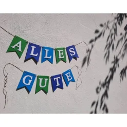 Wunderschöne Girlande Alles Gute in frischen Farben #Ruhestand #Abschied #Geburtstag #Rente #Reise #Umzug #NeuerJob #Kol