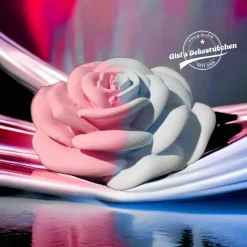 Wunderschöne Keramik Rose in Pastellfarben