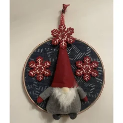 Wunderschöne Tür-/Hängedeko, Advent, Weihnachten, Wichtel, Sterne, Durchmesser ca 14 cm