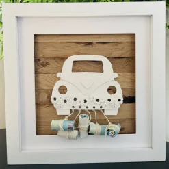 Wunderschönes Bild zur Hochzeit und anderen Anlässen, hochwertige Kombination aus Holz und Gießmasse , GKB-6