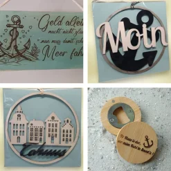 Wundertüten mit handgemachten Holzartikeln: Schlüsselanhänger, Deko, Flaschenöffner – liebevoll verpackt & versendet