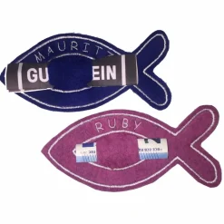 Wunscherfüller / Gutscheinhalter FISCH / Kommunion Konfirmation / Wollfilz Farbwahl personalisierbar