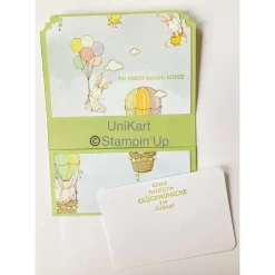 Wunscherfüller Geldkarte Gutscheinkarte - Geburt Baby Taufe Babyparty UniKat Handarbeit Stampin'Up