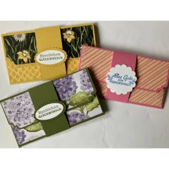 Wunscherfüller Geldkarte Geburtstag Gutscheinkarte - Kinder Blumen Tiere Katze Meerschweinchen UniKat Handarbeit