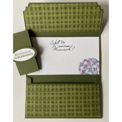 Wunscherfüller Geldkarte Geburtstag Gutscheinkarte - Kinder Blumen Tiere Katze Meerschweinchen UniKat Handarbeit