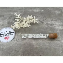 Wunscherfüller inkl. Holzverpackung, Geldgeschenk, Deko, Reagenzglas, Wünsche werden wahr