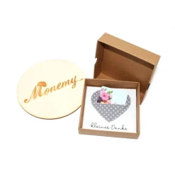 Wunscherfüller „kleines Danke“ – handgemachte Verpackung mit Herz – für Geld & Gutschein