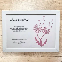 Wunscherfüller Pusteblume, Geldgeschenk für jeden Anlass personalisiert